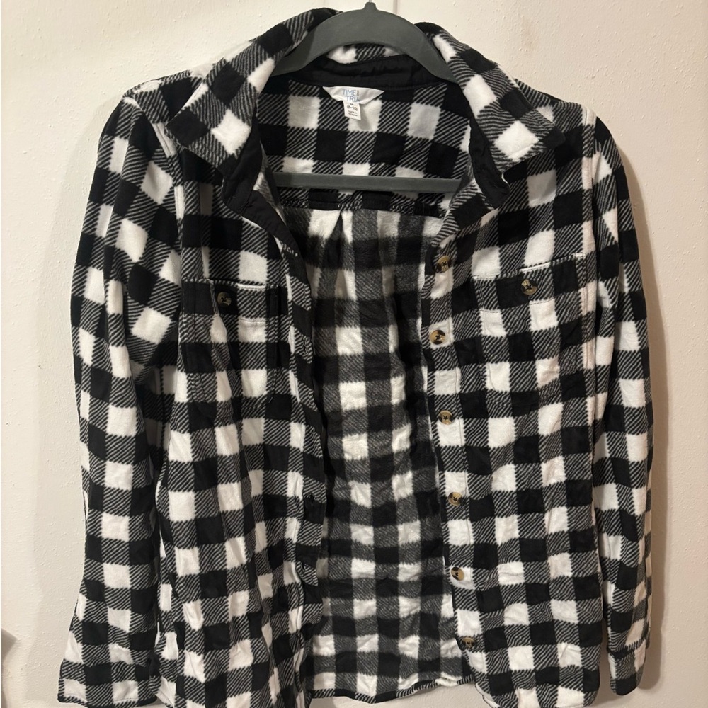 Time and Tru FleecePlaid Shirt